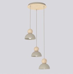 Lampa Wisząca KAKI 3PREM Beżowy