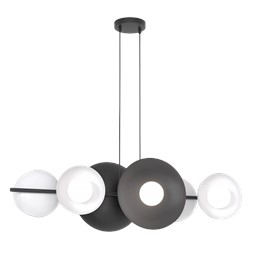 Lampa Wisząca VOLUM 6 Czarny/Biały