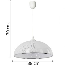 Lampa Wisząca SIMI C Biały/Chrom