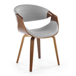 Krzesło K544 Popielaty/Orzechowy