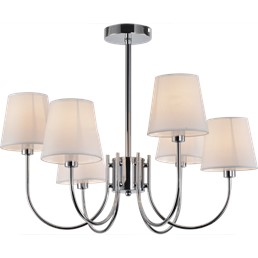 Żyrandol MAGNUM 6 Czarny/Bursztynowy