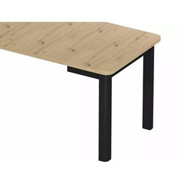 Stół Rozkładany OSKAR (200-80)x80cm Dąb Artisan/Czarny Mat