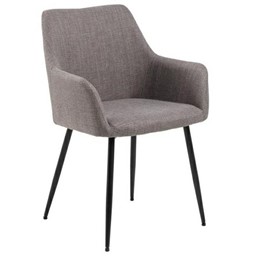 Krzesło LIZZY z Podłokietnikami Szary Jasny