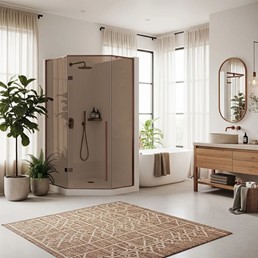 Kabina Prysznicowa DIAMOND  90x90 Miedź Szczotkowany