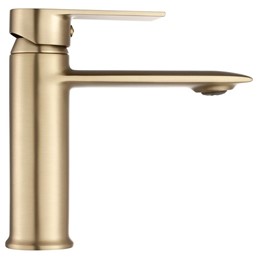 Bateria Umywalkowa Niska VENETA Złoty Szczotkowany