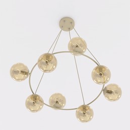 Lampa Wisząca AZURA 8 Beżowy/Bursztynowy