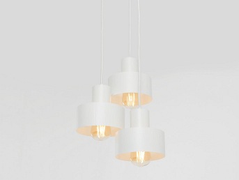 Lampa wisząca FAY 3 KOŁO – biały