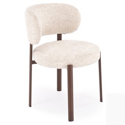 Krzesło K605 Jasny Beżowy/Orzechowy