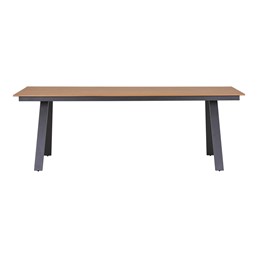 Stół Ogrodowy TORONTO 100x220cm Dąb Naturalny/Czarny