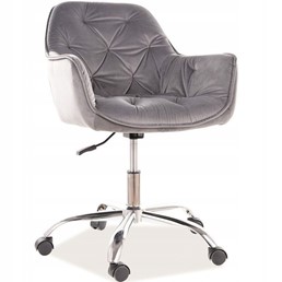 Fotel Obrotowy Q-190 Velvet Szary Bluvel 14