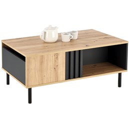 Ława SONIA Dąb Artisan/Czarny