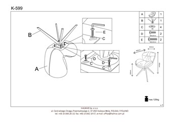 Krzesło K599 Popielaty