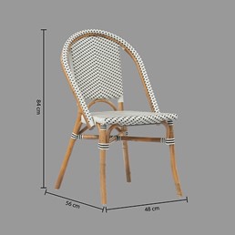 Krzesło TRECIA Biały/Naturalny