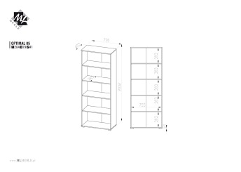 Regał OPTIMAL 05 Sonoma