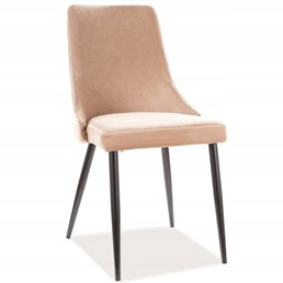 Krzesło PIANO B Velvet Czarny/Beż Bluvel 28