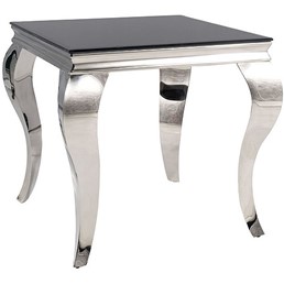 Ława PRINCE B 55x55 Chrom/Czarny