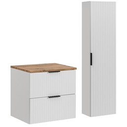 Zestaw Meblowy ADEL 60cm Biały Mat/Dąb Wotan