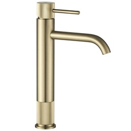 Bateria Umywalkowa Wysoka LUNGO STRIPE Złoty Szczotkowany