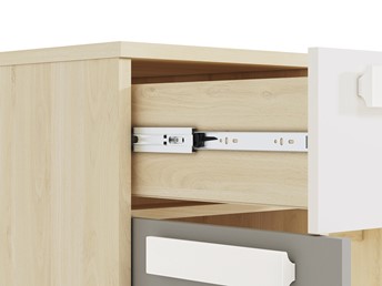 Biurko DROP 14 Buk Fjord/Szara Platyna