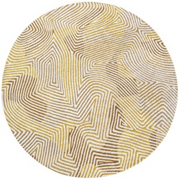 Dywan CORAL Yellow Hippy Round 9799 240x240 cm Żółty/Beżowy