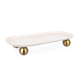 Taca Dekoracyjna DONYA 40,5 cm Biały