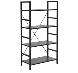 Regał LOFT R4 Czarny/Czarny Mat