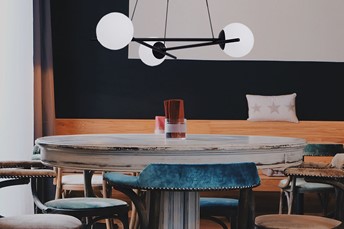 Lampa Wisząca ARTON K-4966 Czarny/Biały Matowy