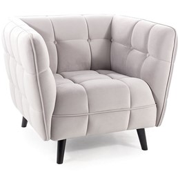 Fotel CASTELLO 1 Velvet Jasny Szary Bluvel 03