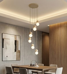 Lampa Wisząca LOOP 6 Beżowy