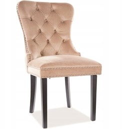 Krzesło AUGUST Velvet Czarny/Beż Bluvel 28