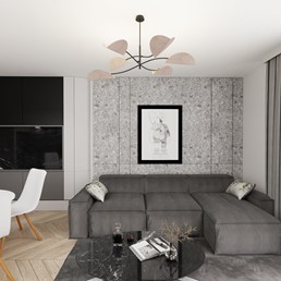 Lampa Sufitowa LOTUS 6 Czarny/Szary