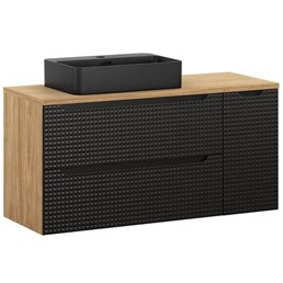 Zestaw Meblowy TRUST 120cm Czarny Mat/Dąb Olejowany