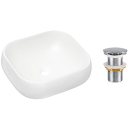 Zestaw Umywalkowy z Korkiem Click-Clack NIKA Biały