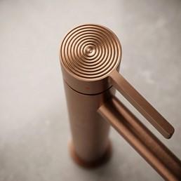 Bateria Umywalkowa Wysoka FOSTER Miedź Szczotkowany