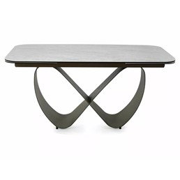 Stół Rozkładany INFINITY Ceramic (240-160)x95cm Beż Mat/Miedziany