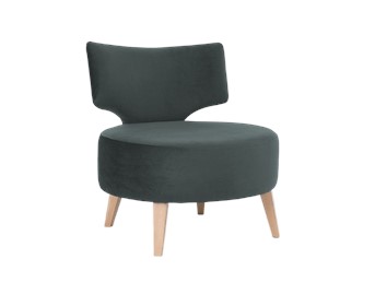 Fotel Flippin 75x60x75 Szary Bez/Naturalny