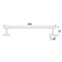 Wieszak Łazienkowy Jednoramienny GALO 5701 Złoty Szczotkowany