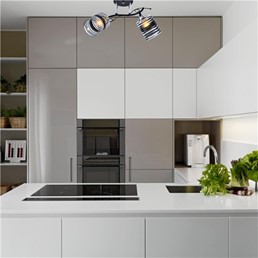 Żyrandol ASTER 2 Srebrny/Czarny