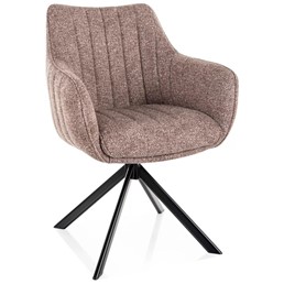Krzesło AZALIA LEO Ciemny Beż/Czarny Mat