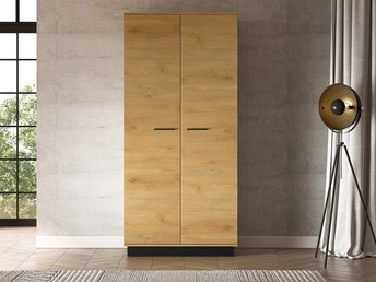 Szafa MODESTO 01 Dąb Stylowy/Czarny 2D