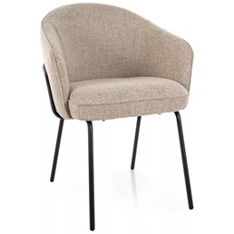 Krzesło NAO Noelle Beż/Czarny Mat