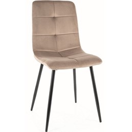 Krzesło IVO Velvet Czarny/Beż Bluvel 40