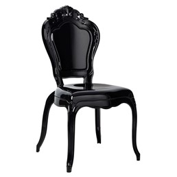 Krzesło KING Czarny/Poliwęglan