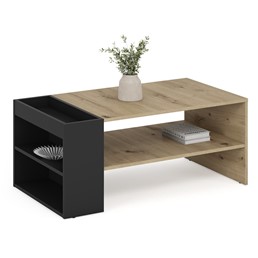 Ława MURCIA Dąb Artisan/Czarny