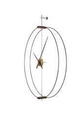 Zegar Ścienny DOBLE RING 14x90x112 Czarny/Brązowy