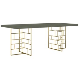 Stół ROSE HILL RH10 200x90 Zielony/Złoty