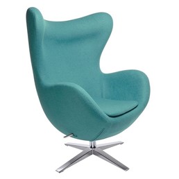 Fotel EGG Szeroki Turkusowy