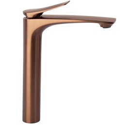 Bateria Umywalkowa Wysoka VISION Miedź Szczotkowany