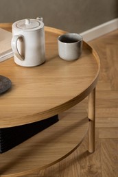 Stolik Kawowy BANBURY Fi80cm Dąb