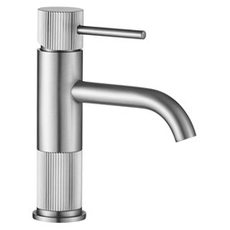 Bateria Umywalkowa Niska LUNGO STRIPE Nikiel Szczotkowany